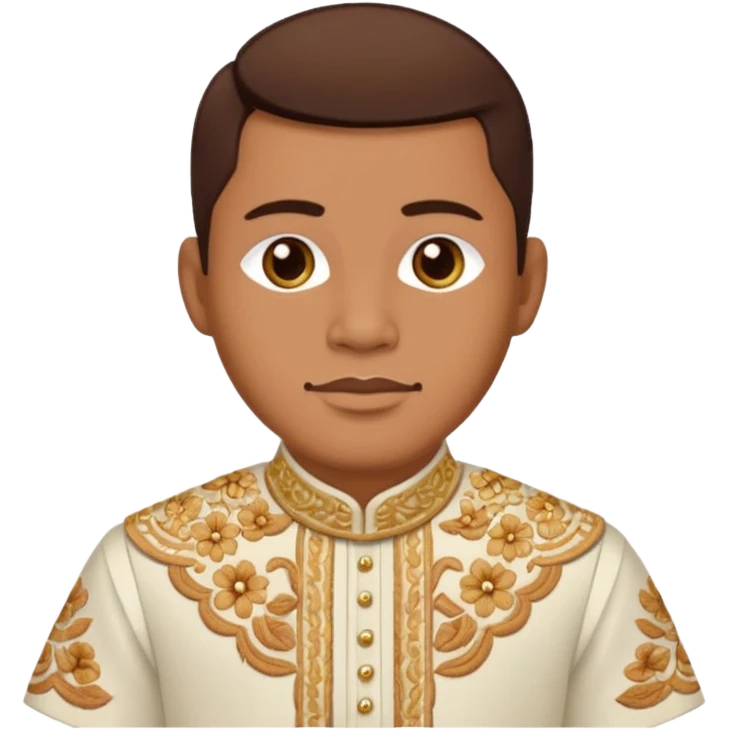 Men wearing barong Tagalog  emoji