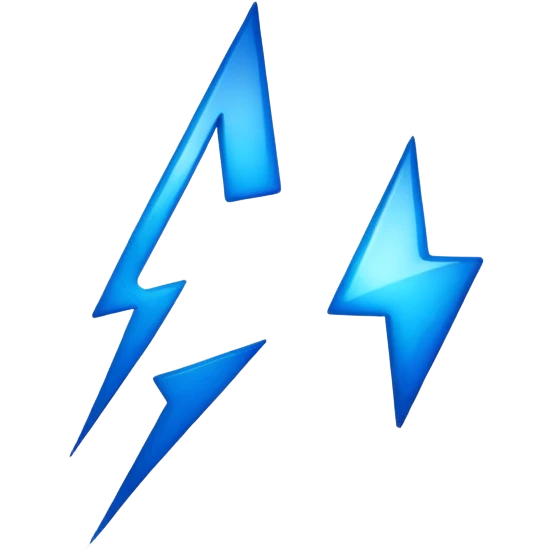 versus symbol with lightning between emoji