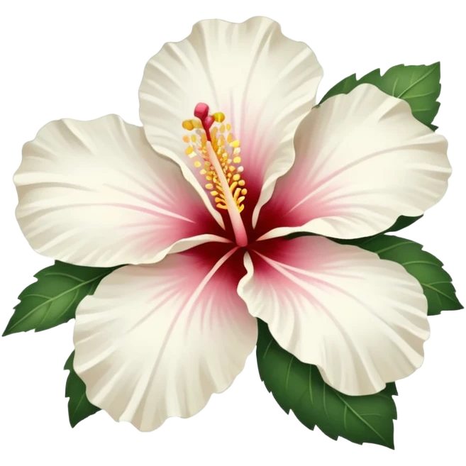 White hibiscus emoji