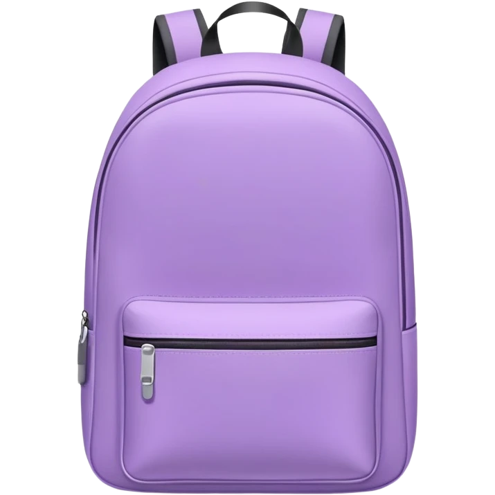 Light purple backpack bag simple very emoji