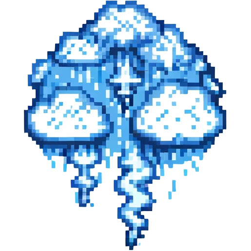 Cloud with rain/lightning emoji