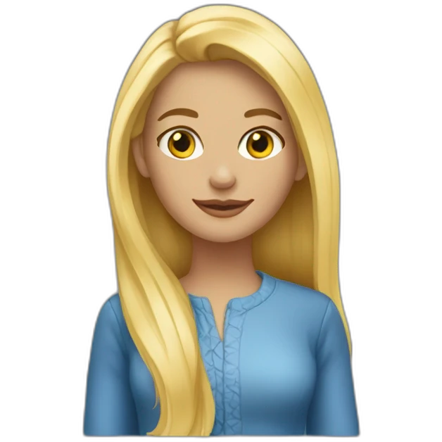 fille blonde gérée emoji