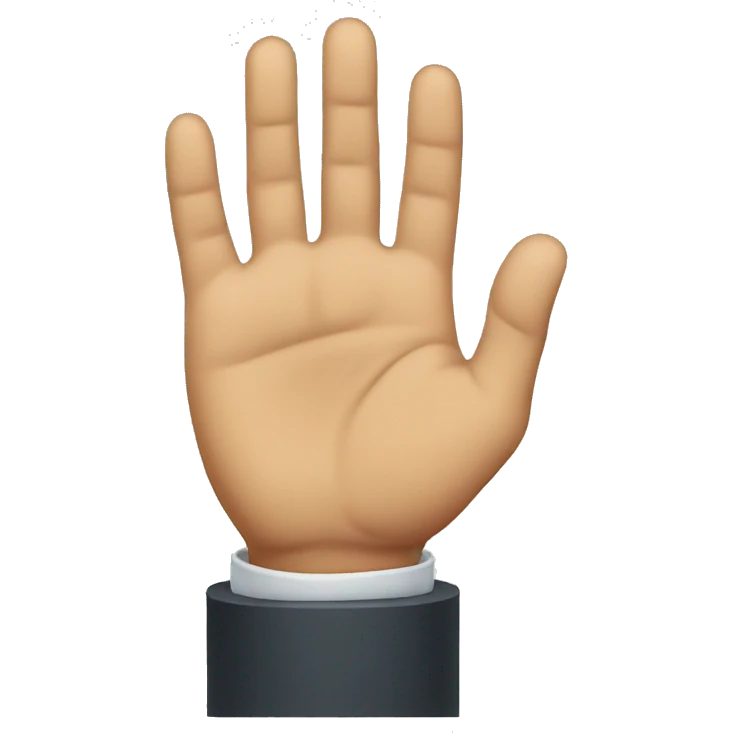 Hand standing emoji