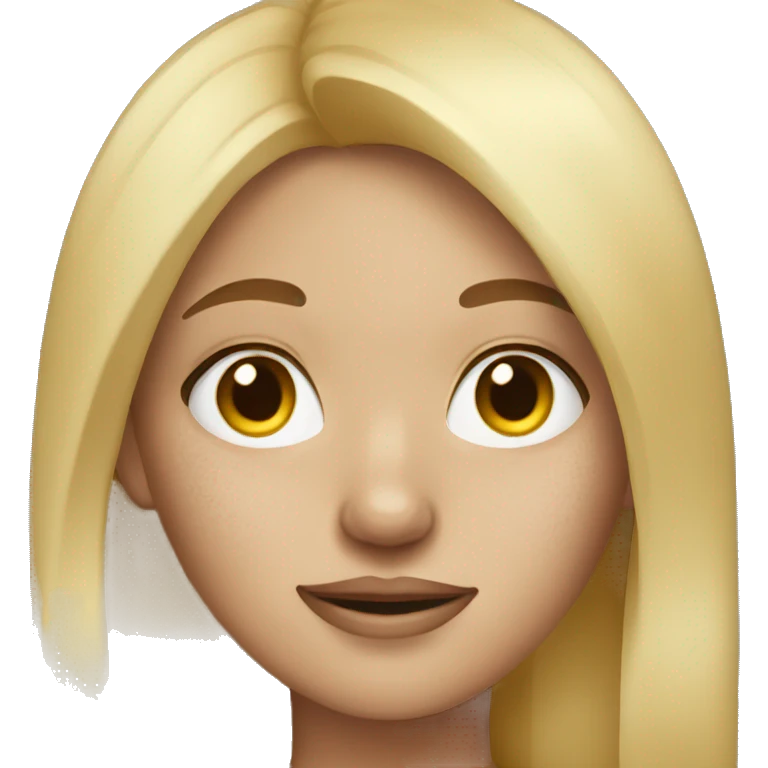 Blonde girl with freckles emoji