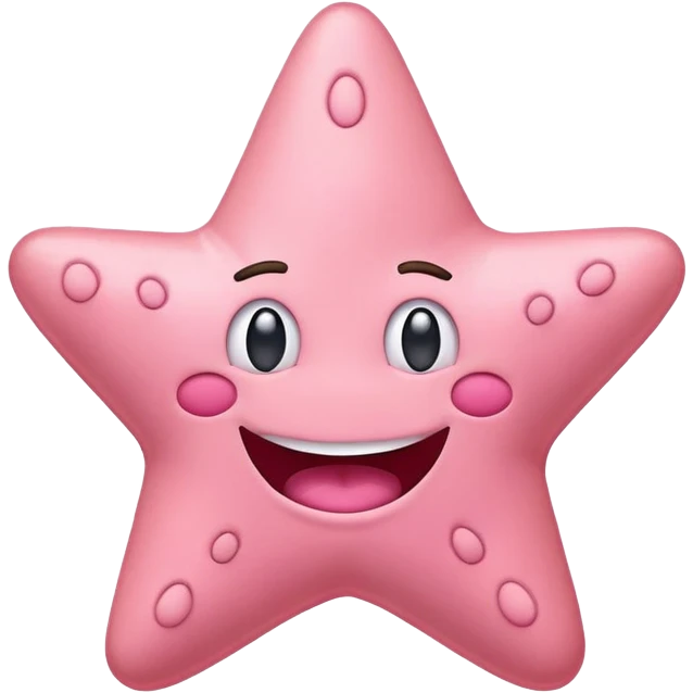 Patrick Star from SpongeBob SquarePants, classic emoji style emoji