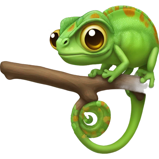 Graduated chameleon emoji