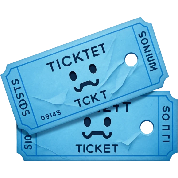 Blue tiktik ticket emoji