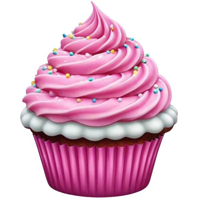 Cupcake with pink icing emoji