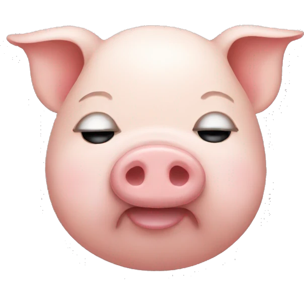 Sleepy pig emoji