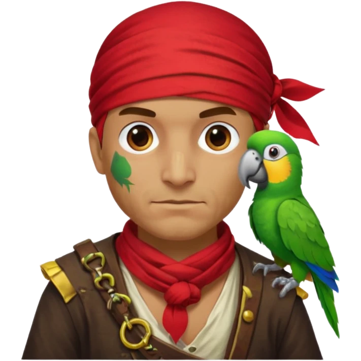 pirate and parrot emoji