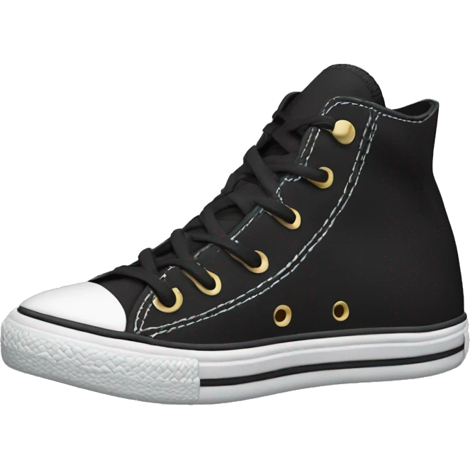 black converse all star chuck taylor high emoji