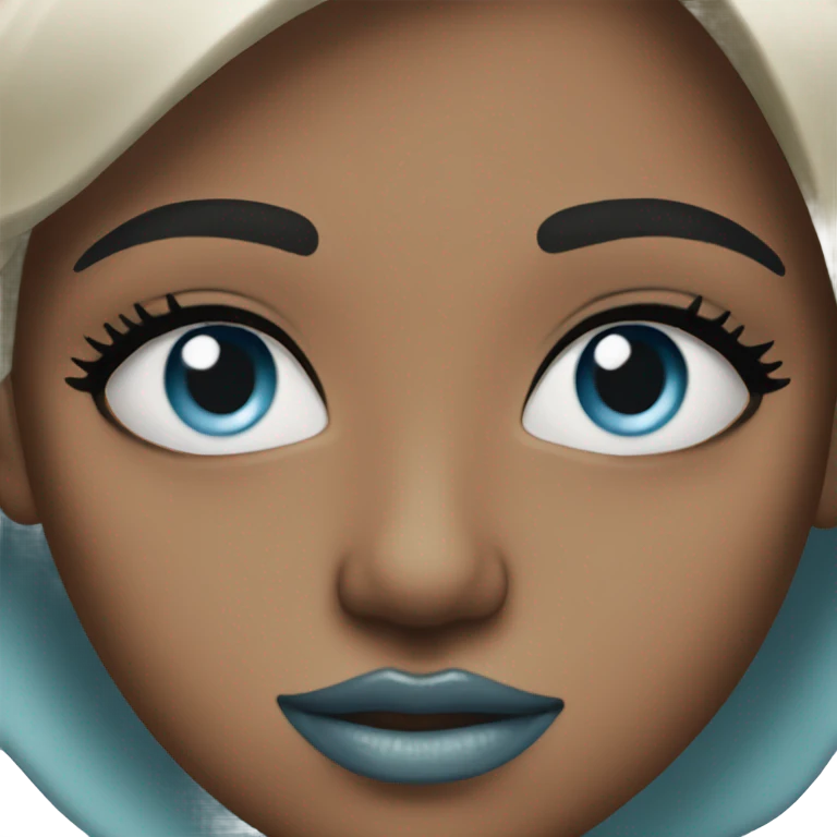 Light blue make up emoji