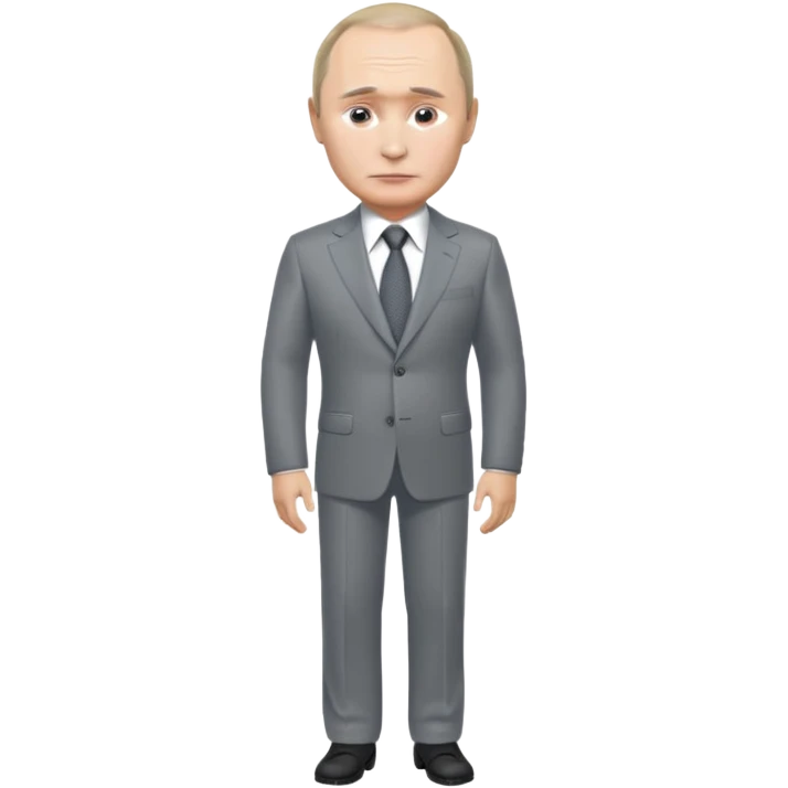 путин во весь рост, голова больше тела  emoji