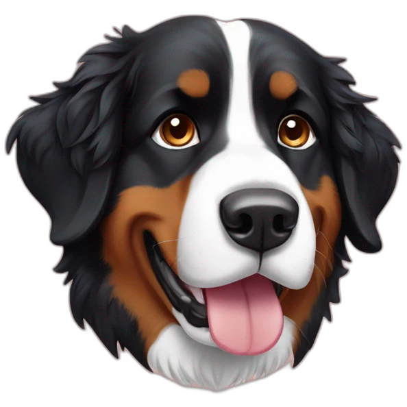 bernese mountain dog love emoji