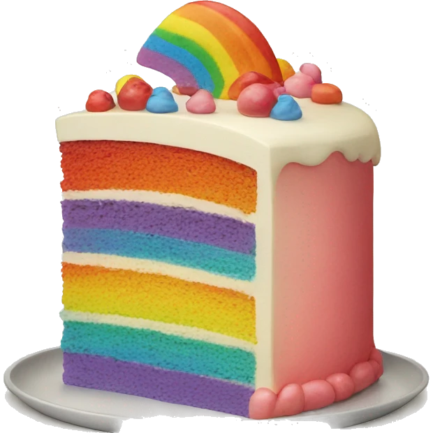 Rainbow cake emoji