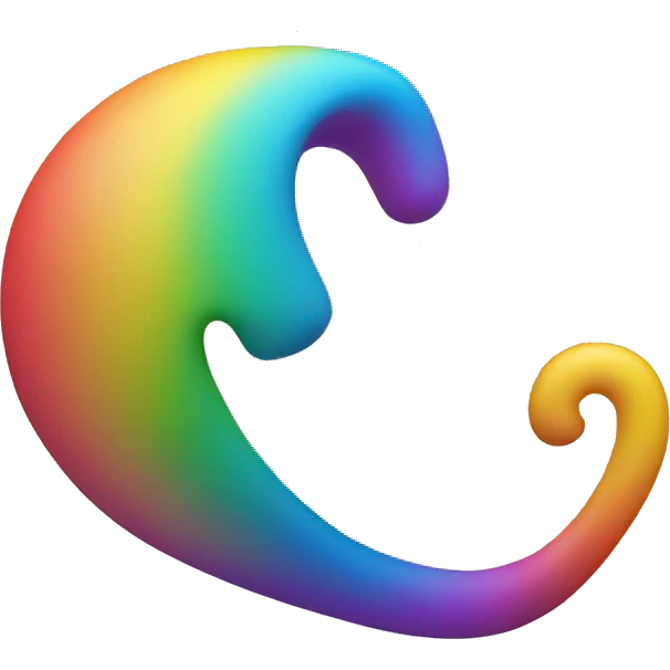 Rainbow-colored Question mark emoji