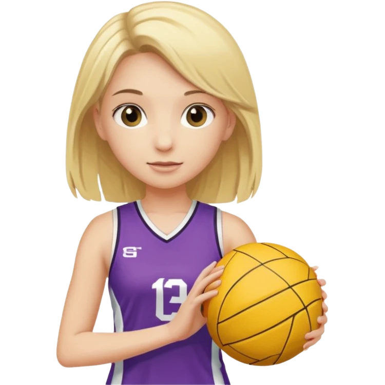 Netball blonde girl emoji