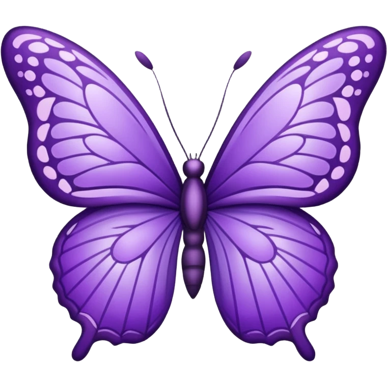 Purple butterfly in emoji emoji