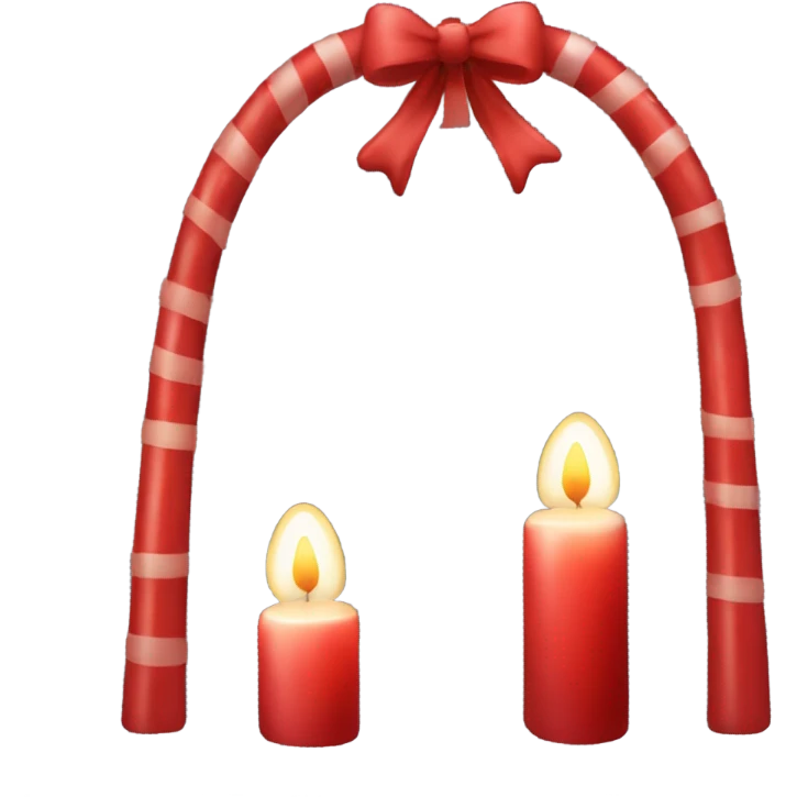 Red Christmas candle arch   emoji