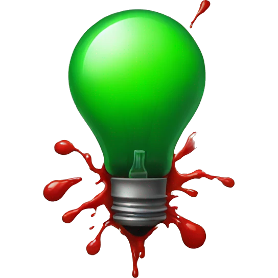 Bloody green bulb emoji