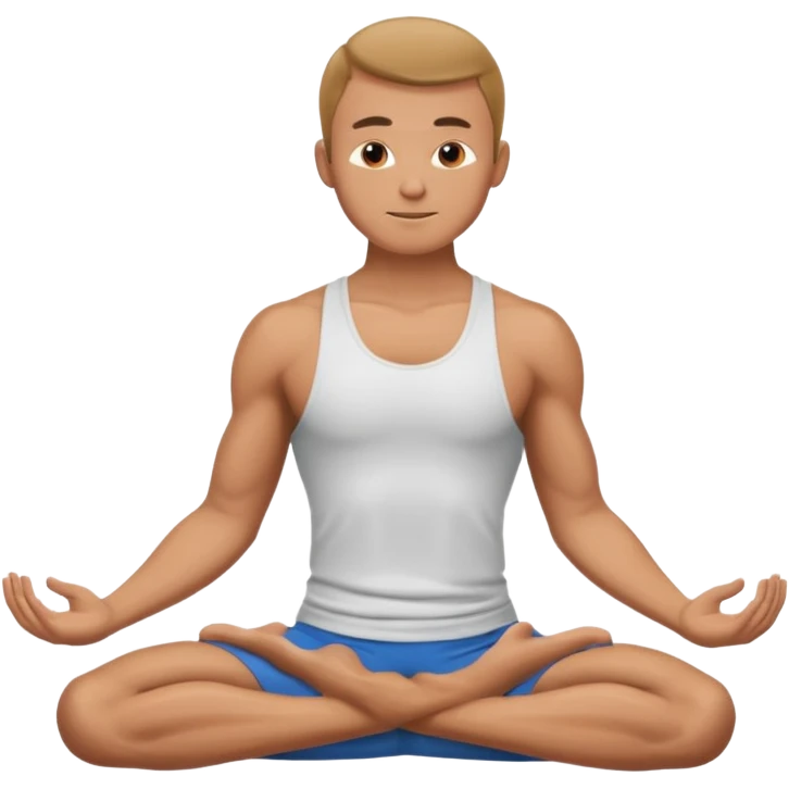 guy working out yoga emoji