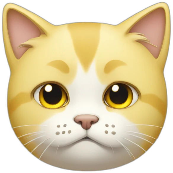 yellow and white sad cat emoji