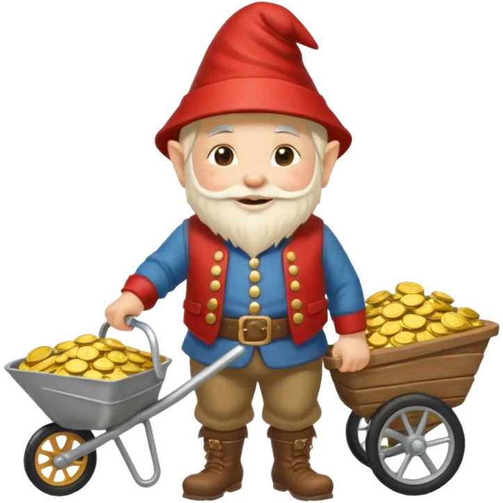 gnome with wheelbarrow emoji