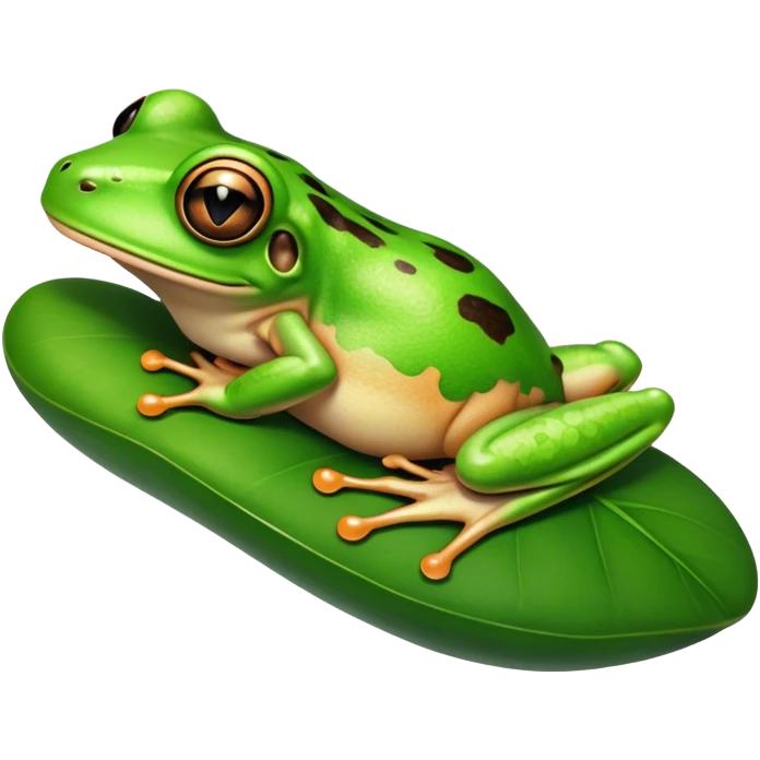 A coqui frog lounging  emoji