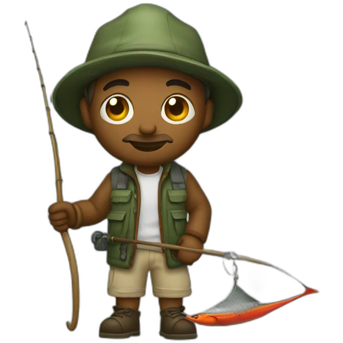 fisher with a big hook emoji