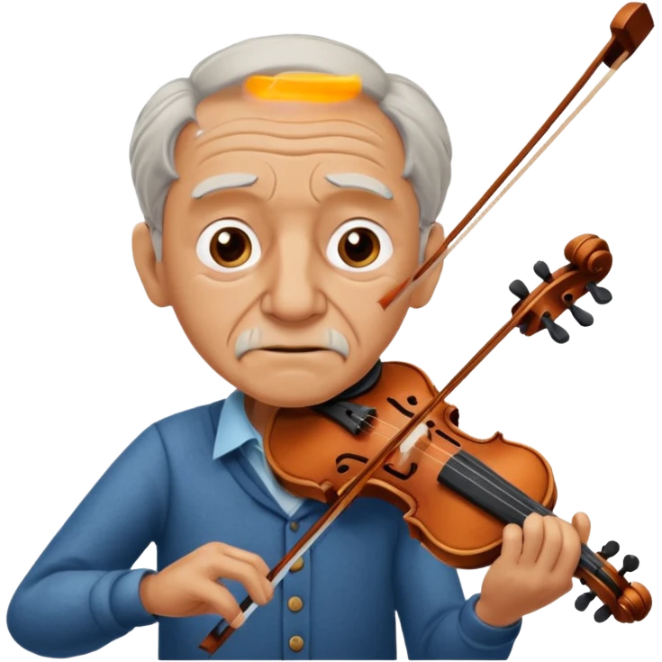 old man playing violin emoji