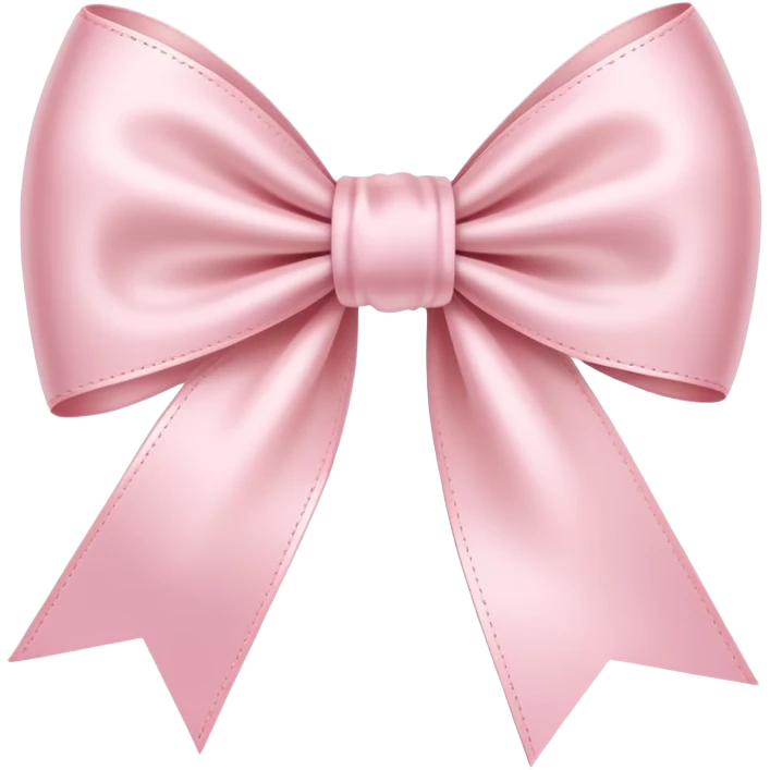 light pink ribbon bow emoji