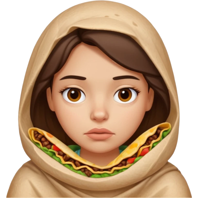 resting burrito face girl emoji