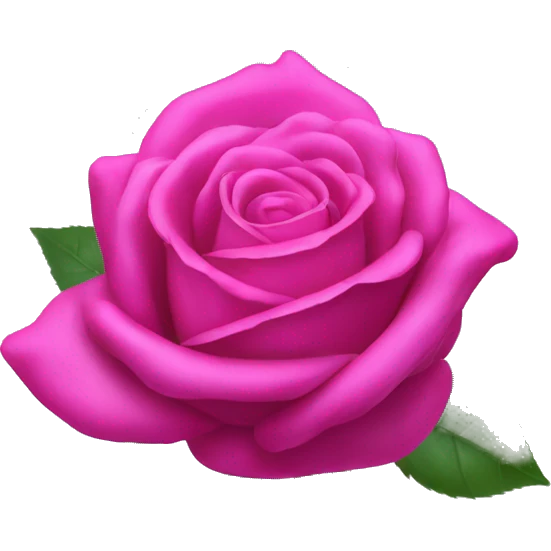 One hot pink rose emoji