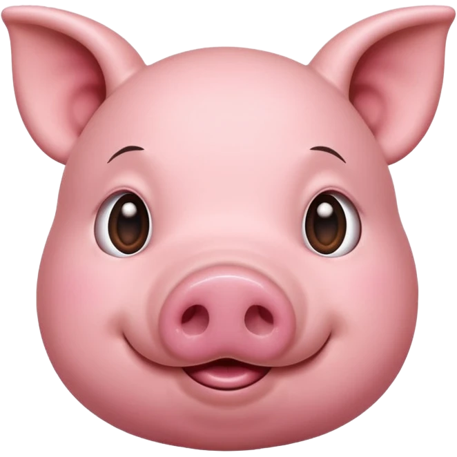 Cute pig , painted emoji