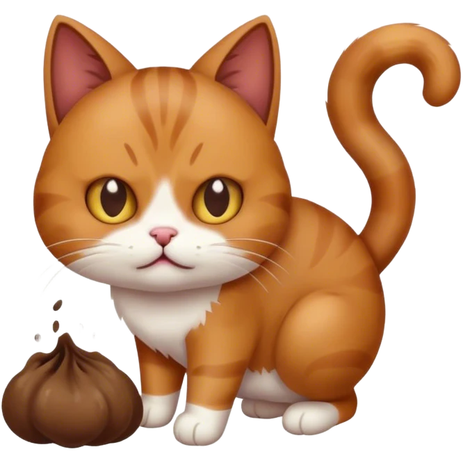Cat pooping emoji