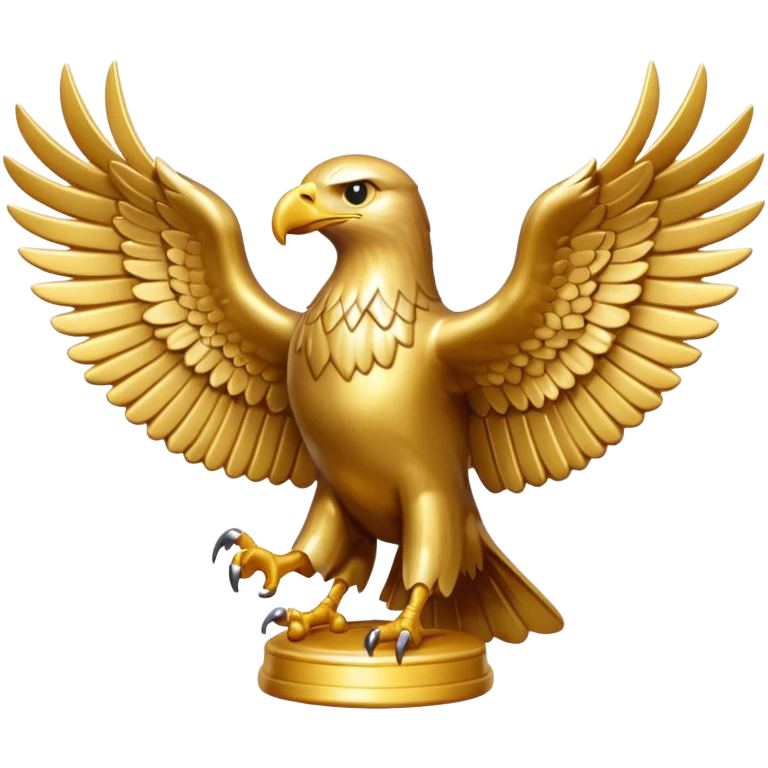 Gold dessert eagle  emoji