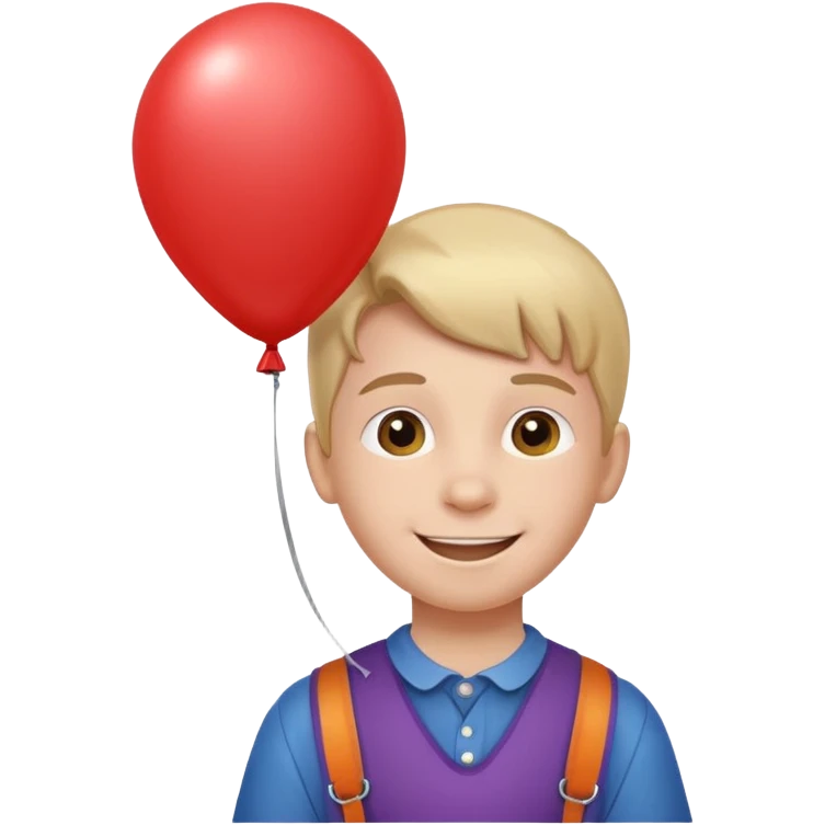 kid with baloon emoji