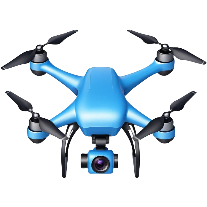 blue drone with camera emoji