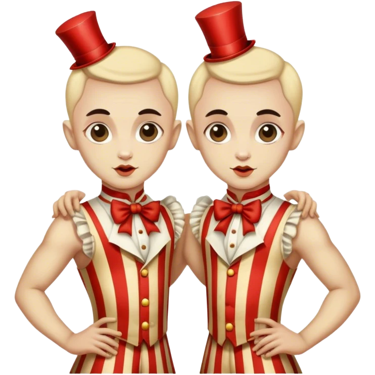 Vintage circus siamese twins ￼ emoji