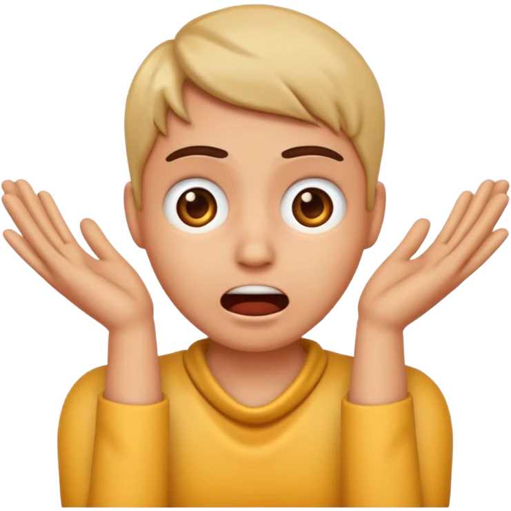 scared emoji with its hands around its neck emoji