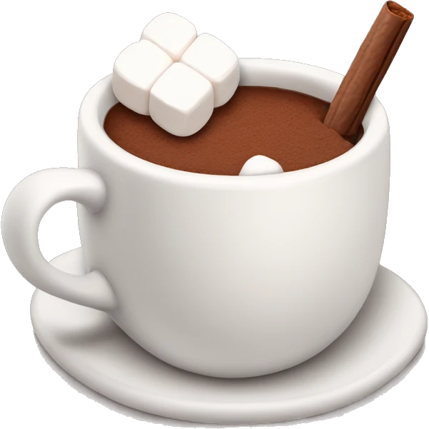 Cup of cacao with marshmallows emoji