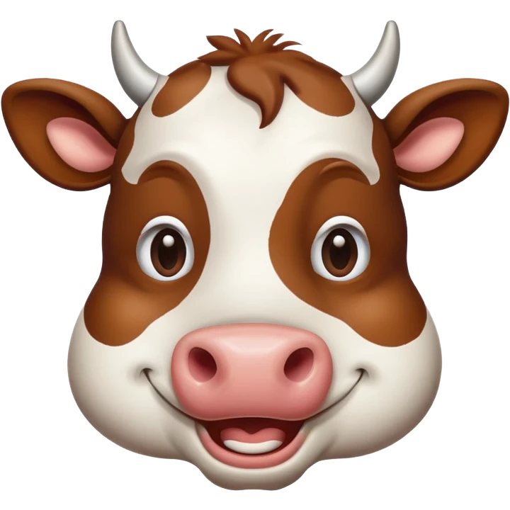 Cow winking emoji