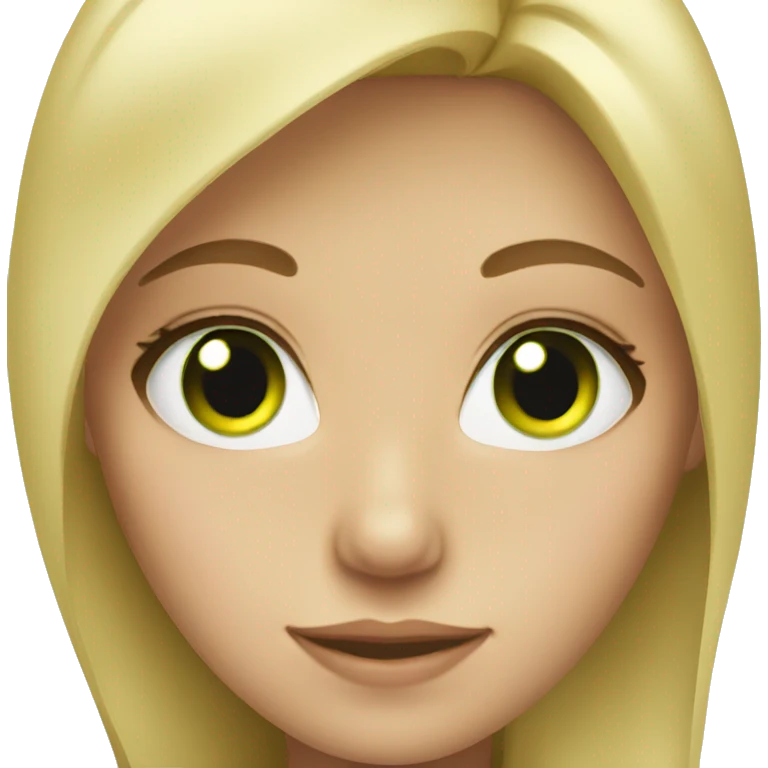 Blonde girl with Green eyes emoji