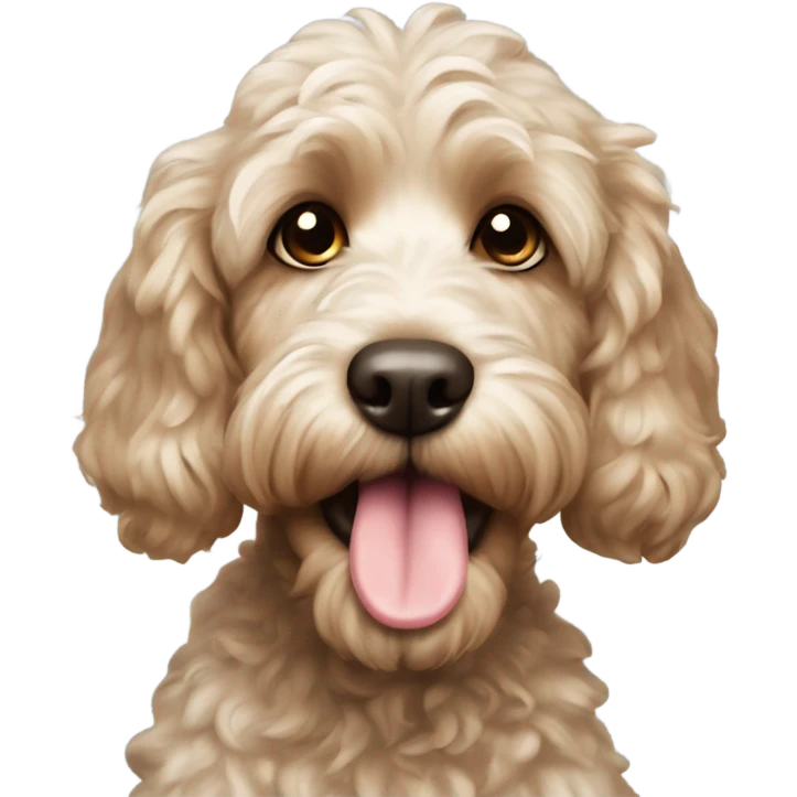Cockapoo with tongue out emoji