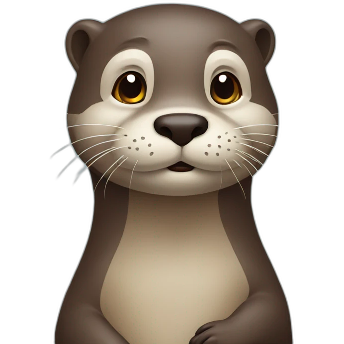Otter thinking face emoji