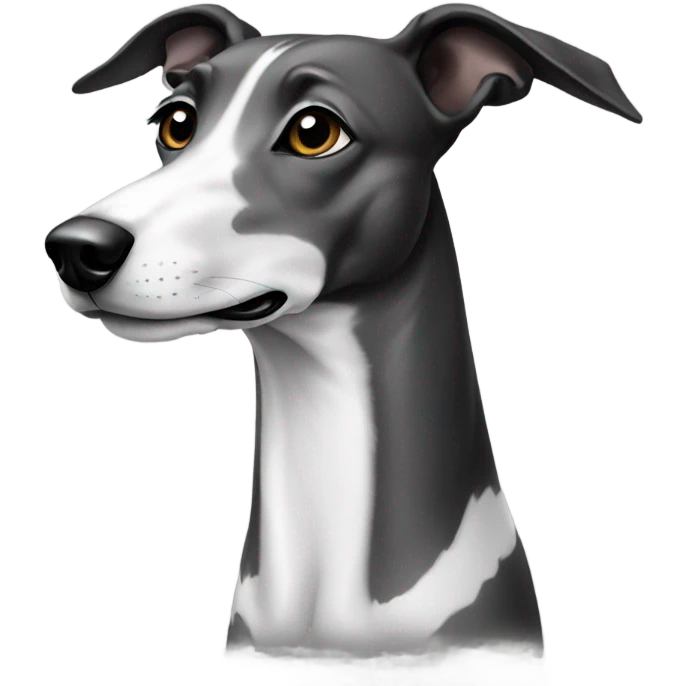 Greyhound black and white  emoji