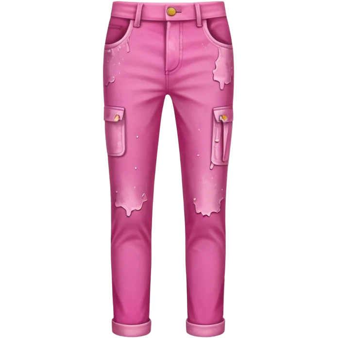 paint splashed pink pants emoji