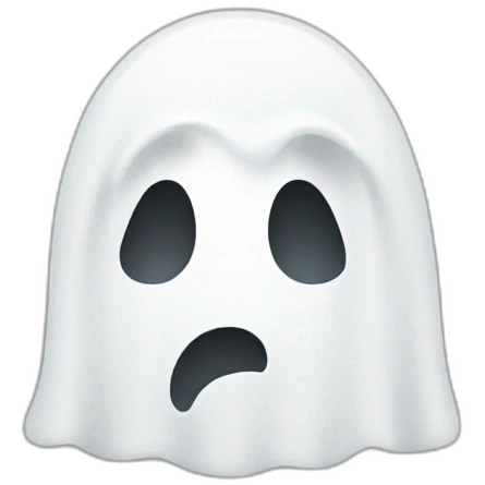 Ghost emoji in white color emoji