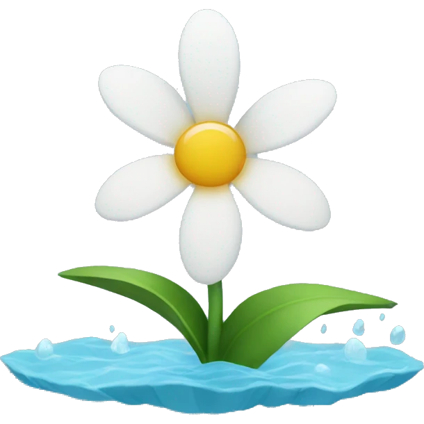 Flowers with water  emoji