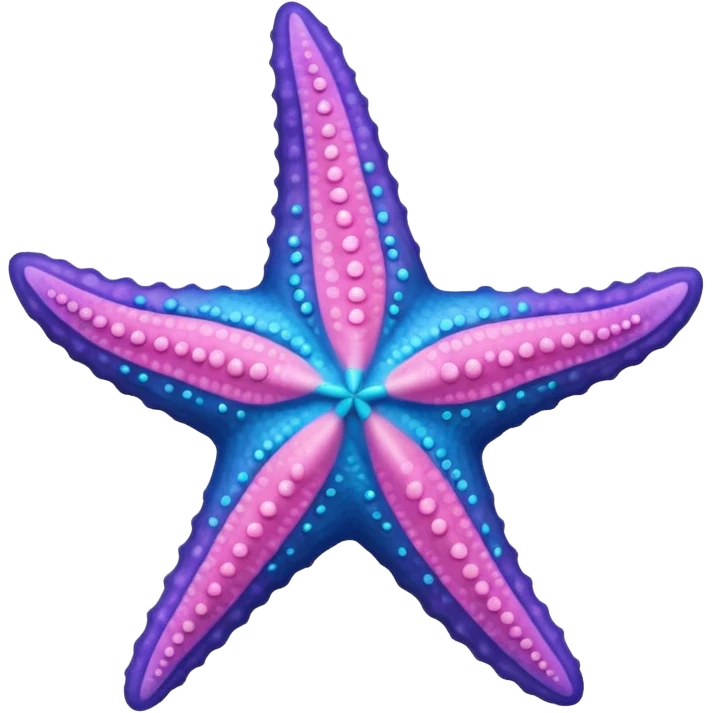Pink blue and purple starfish  emoji
